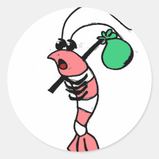 Sticker Rond Hobo de crevettes