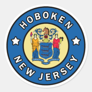 Sticker Rond Hoboken New Jersey