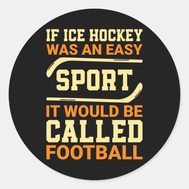 Sticker Rond Hockey contre football (Devant)