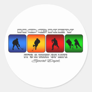 Sticker Rond Hockey cool C'Est Un Moyen De Vie