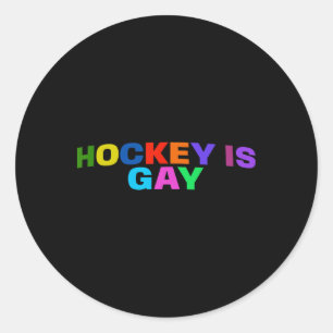 Sticker Rond Hockey est la fierté gay 