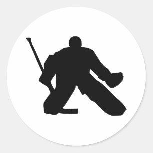 Sticker Rond Hockey - gardien de but