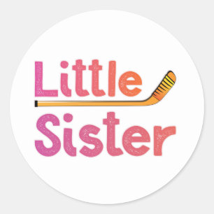 Sticker Rond Hockey Little Sister
