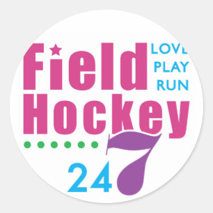 Sticker Rond Hockey sur gazon 24/7