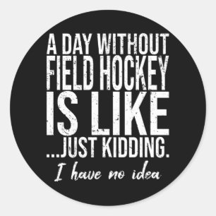 Sticker Rond Hockey sur gazon, cadeau sportif amusant