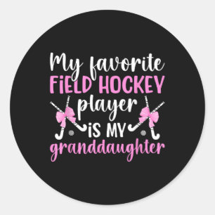 Sticker Rond Hockey sur gazon Gigi Fière Gigi D'un Pla De Hocke