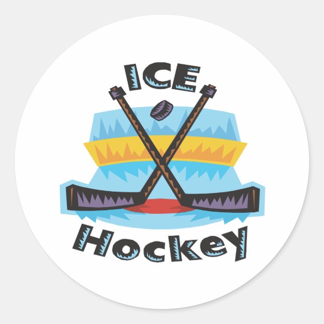 Sticker Rond Hockey sur glace (Devant)