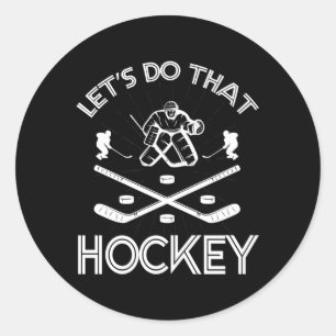 Sticker Rond Hockey sur glace Jersey boîte de pénalité Puck Win