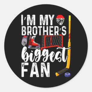Sticker Rond Hockey sur glace pour enfants Grand frère plus gra