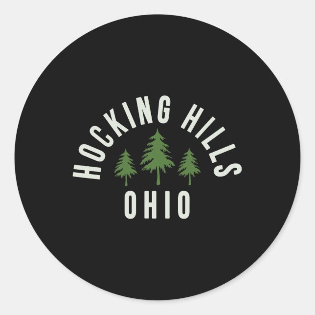 Sticker Rond Hocking Hills State Park Ohio Souvenir Hiking  (Devant)