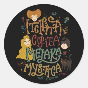 Sticker Rond Hocus Pocus Mystique Spell Incantation