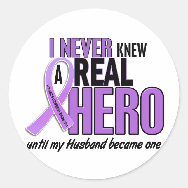 Sticker Rond Hodgkins Lymphoma REAL HERO 2 Mari (Devant)