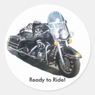 Sticker Rond Hog Dog - Prêt à faire du tour !