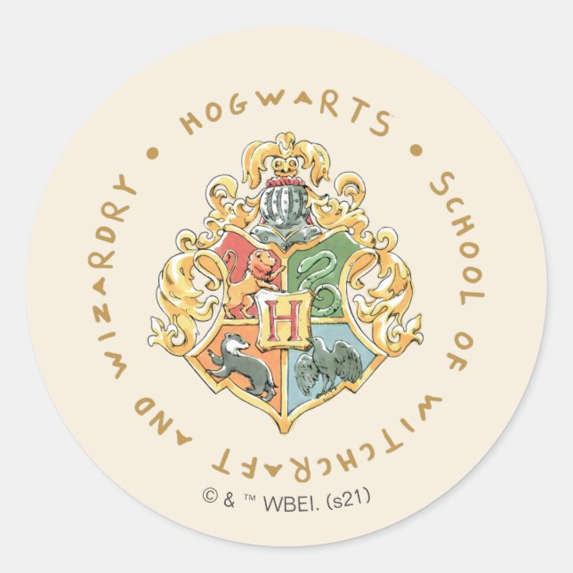 Sticker Rond HOGWARTS™ School of Witchcraft et Wizardry (Devant)