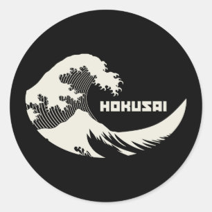 Sticker Rond Hokusai - La Grande Vague
