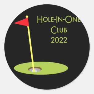 Sticker Rond Hole In One Club 2022 Golfing Design For Golfer