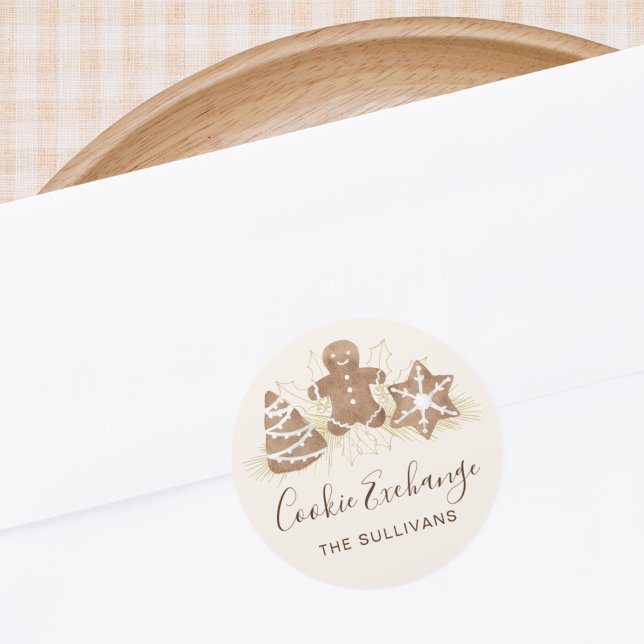 Sticker Rond Holiday Cookie Exchange Party (Créateur téléchargé)