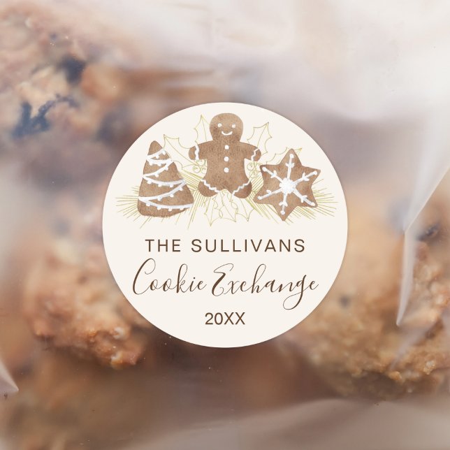 Sticker Rond Holiday Cookie Exchange Party (Créateur téléchargé)
