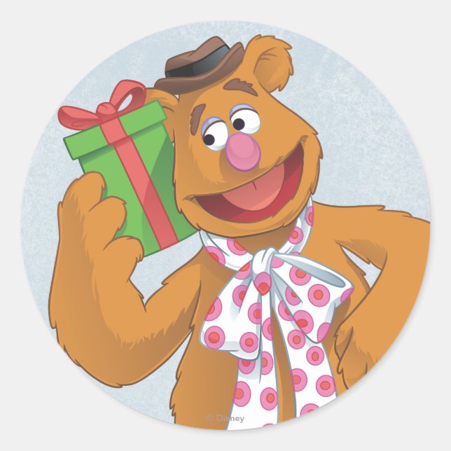 Sticker Rond Holiday Fozzie the Bear (Devant)
