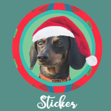 Holiday Green Red Your Dog or our Dachshund Photo
