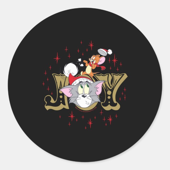 Sticker Rond Holiday Joy  (Devant)