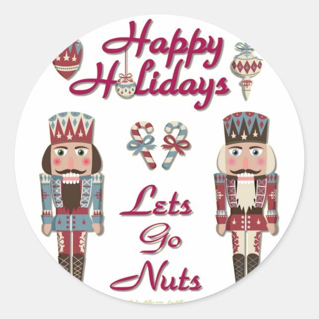 Sticker Rond Holiday Nutcracker (Devant)