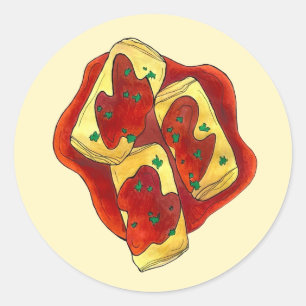 Sticker Rond Holishkes farci de chou Roll Cuisine juive Nourrit