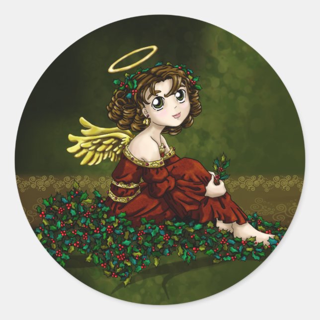 Sticker Rond Holly Angel (Devant)