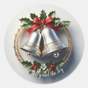 Sticker Rond Holly et Ivy - Silver Bells