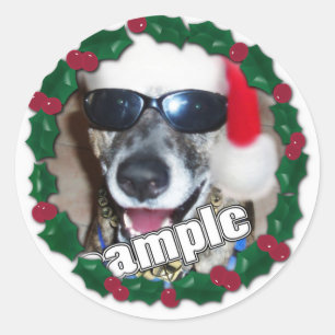 Sticker Rond Holly Frame pour votre photo de Noël !