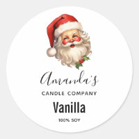 Holly Jolly Santa Claus Christmas Candle Business