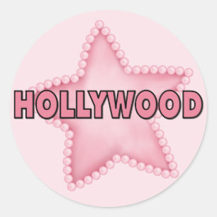 Sticker Rond Hollywood