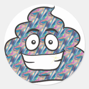 Sticker Rond hologramme émoji