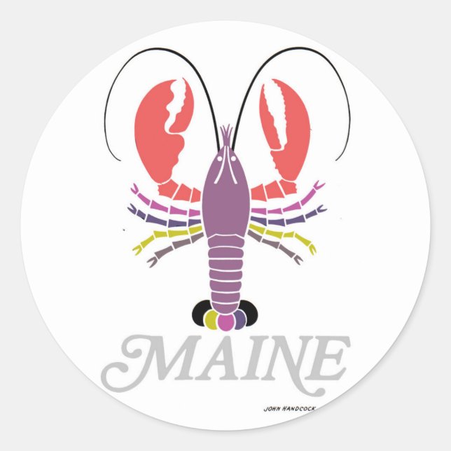 Sticker Rond Homard du Maine (Devant)