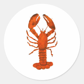 Sticker Rond Homard rouge