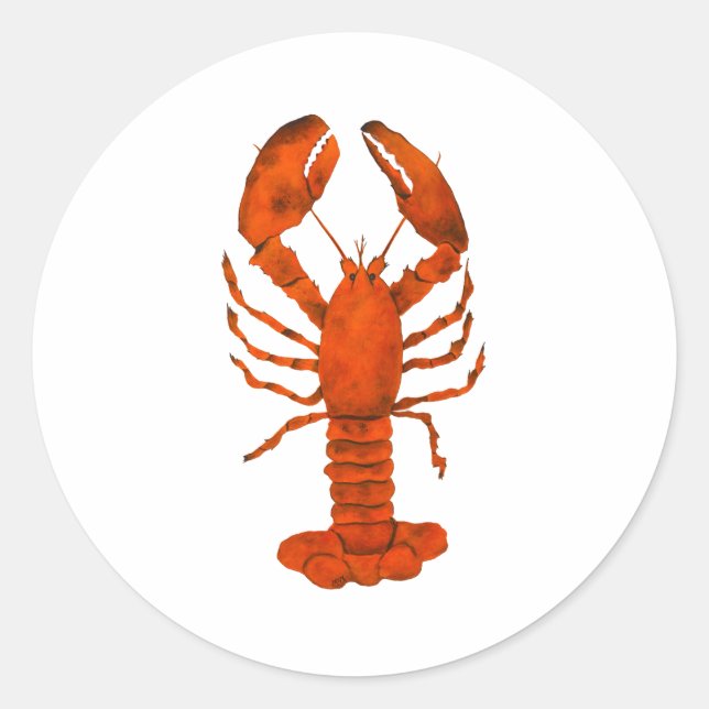Sticker Rond Homard rouge (Devant)