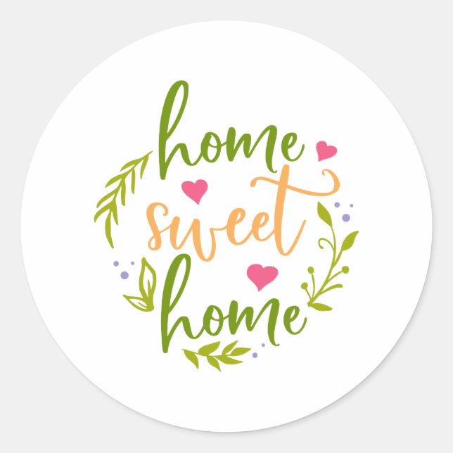 Sticker Rond Home Design Home (Devant)