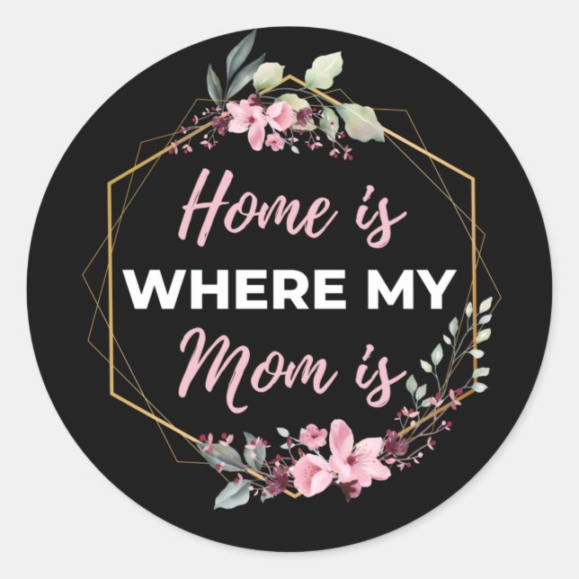 Sticker Rond Home Is Where (Devant)