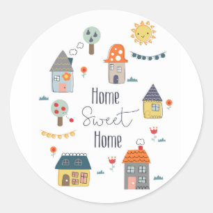 Sticker Rond Home Sweet Home