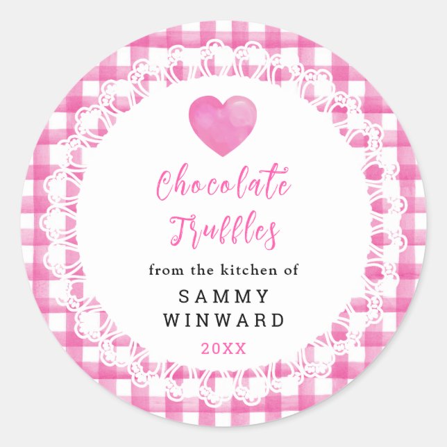 Sticker Rond Homemade Chocolate Truffles Label (Devant)