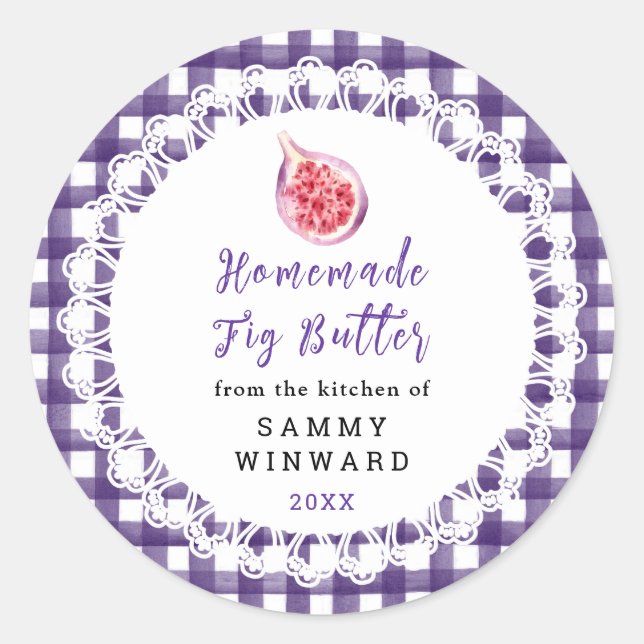 Sticker Rond Homemade Fig Butter Label (Devant)