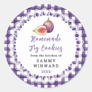 Sticker Rond Homemade Fig Cookies Label