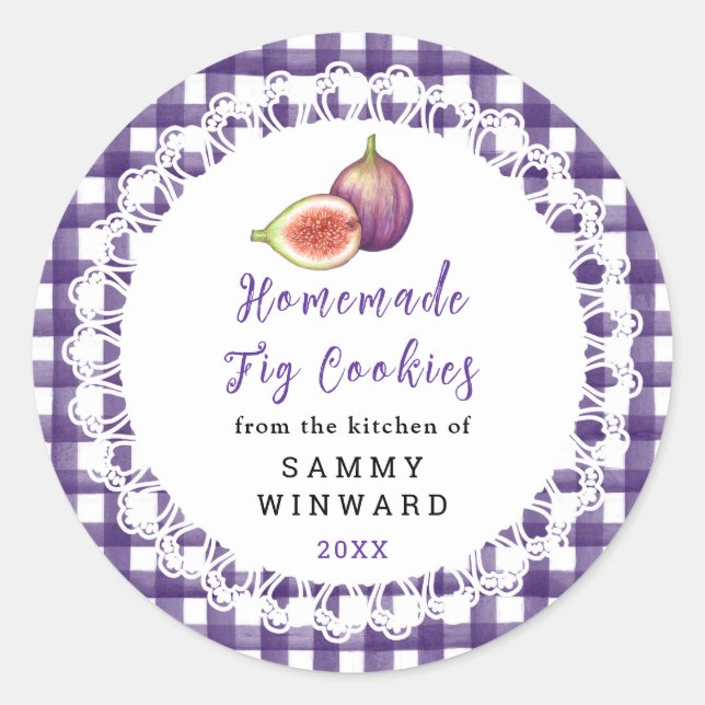 Sticker Rond Homemade Fig Cookies Label (Devant)
