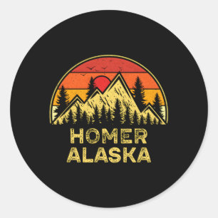 Sticker Rond Homer Alaska Ak Mountains Randonnée extérieure