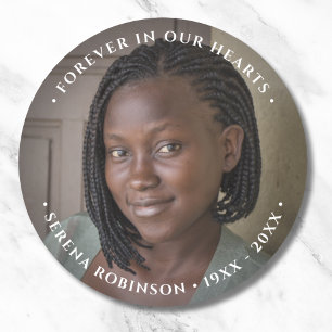 Sticker Rond Hommage mémorial photo