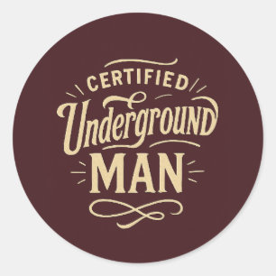 Sticker Rond Homme clandestin certifié Fyodor Dostoevsky Mug
