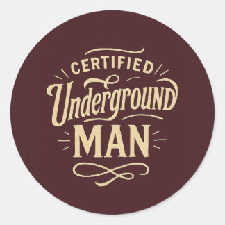 Sticker Rond Homme clandestin certifié Fyodor Dostoevsky Mug