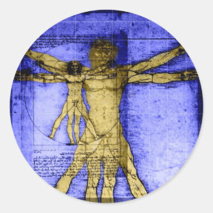Sticker Rond Homme de Vitruvian
