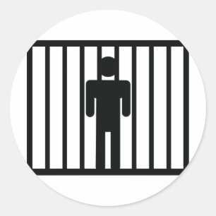Sticker Rond homme en prison