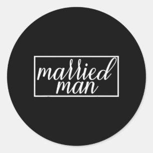 Sticker Rond Homme marié mari mariage humour couple